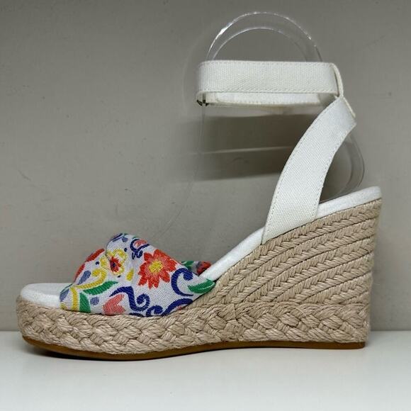 NWOB | TOMS | Marisela Wedge Sandal | White Mediterranean | Size 5 - Picture 3 of 16
